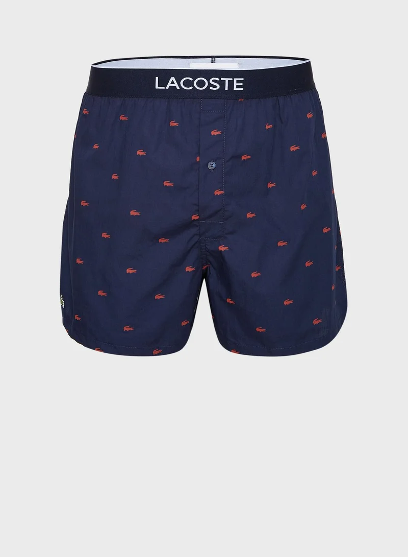 LACOSTE 3 Pack Assorted Logo Band Boxers