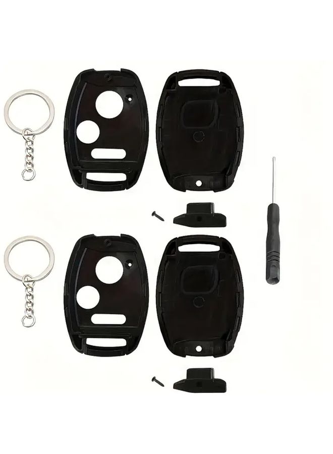 2 Pcs Replacement Key Fob Case Shell For 2006 2007 2008 2009 2010 2011 Honda Accord Civic CRV Pilot Ridgeline Odyssey Remote Keyless Entry Shell - Image 3