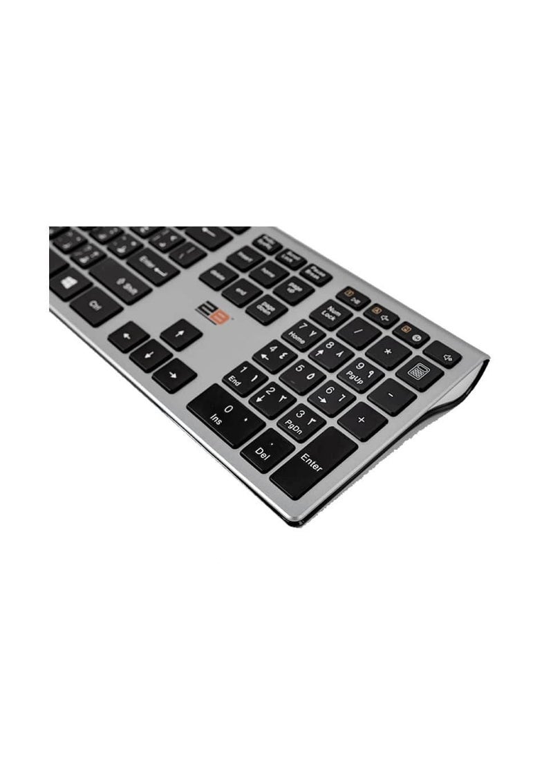 2B (KB306) Business Series Wireless Keyboard and Mouse Combo - Dark Gray*Black