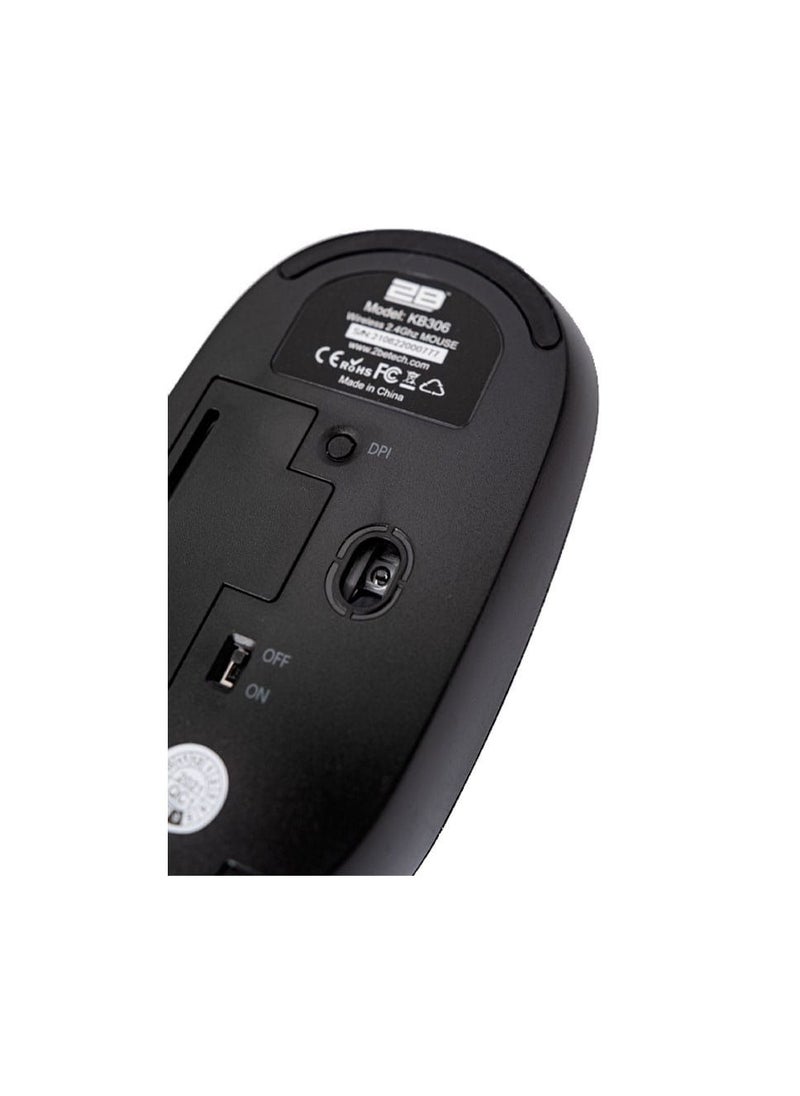 2B (KB306) Business Series Wireless Keyboard and Mouse Combo - Dark Gray*Black
