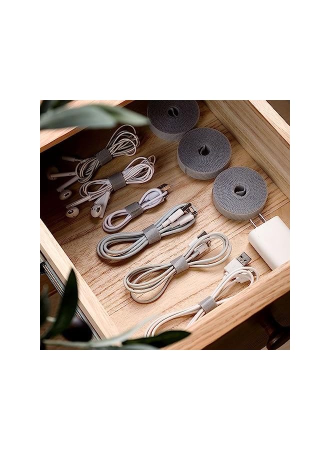 Goodern 3 Meter Cable Ties Organizer,Cable Tidy Management Magic Ties Reusable Multi-Purpose Self Adhesive Nylon Fastener Ties,Cut to Size Self Gripping Tape Adjustable Wire Cable Ties for Home,Office - Image 4