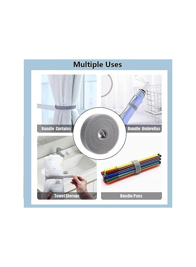 Goodern 3 Meter Cable Ties Organizer,Cable Tidy Management Magic Ties Reusable Multi-Purpose Self Adhesive Nylon Fastener Ties,Cut to Size Self Gripping Tape Adjustable Wire Cable Ties for Home,Office - Image 5