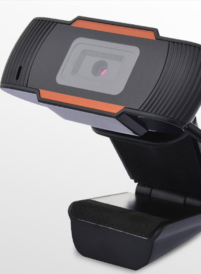 DUSALA HD Video Chat Recording Clip-On Webcam Black/Orange - Image 2
