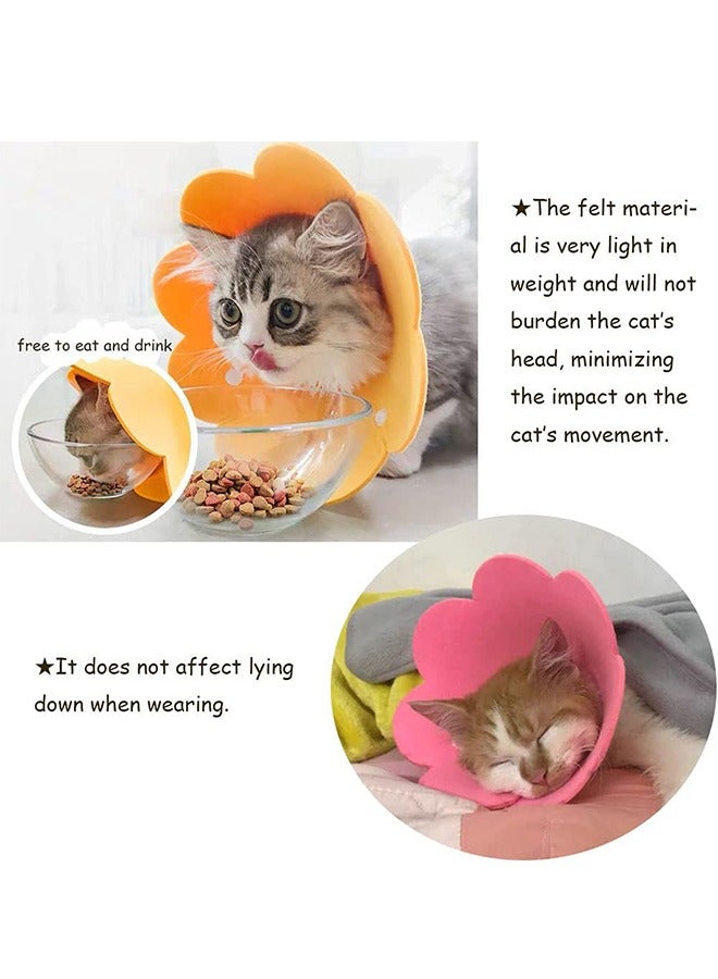 Generic Cat Recovery Collar - Cute Flower Neck Cat Cones After Surgery, Adjustable, Surgery Recovery Elizabethan Collars for Kitten Cats M Size  - Image 4