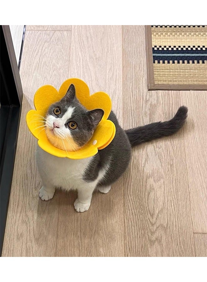 Generic Cat Recovery Collar - Cute Flower Neck Cat Cones After Surgery, Adjustable, Surgery Recovery Elizabethan Collars for Kitten Cats M Size  - Image 5