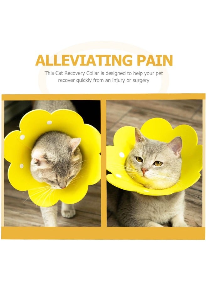 Generic Cat Recovery Collar - Cute Flower Neck Cat Cones After Surgery, Adjustable, Surgery Recovery Elizabethan Collars for Kitten Cats M Size  - Image 3