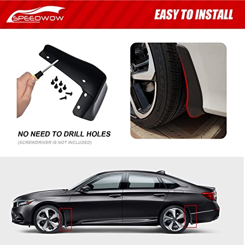 SPEEDWOW Mud Flaps Splash Guards Fit for 10th 2018-2022 Honda Accord,Front and Rear 4 Piece/Set（No Drilling Required） - Image 3