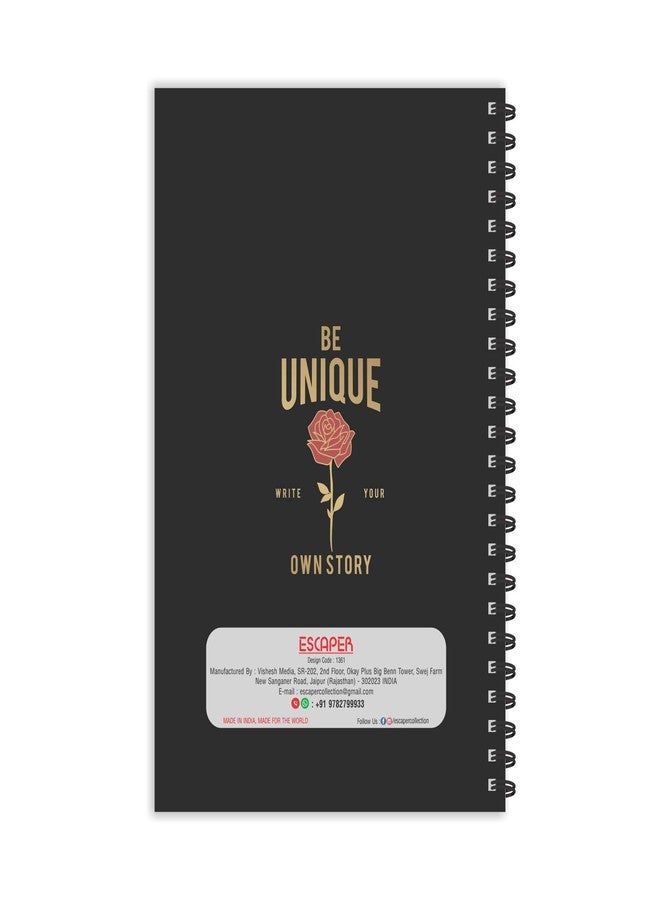 ESCAPER Be Unique (Ruled - A5 Size - 8.5 x 5.5 inches) Designer Motivational Diary, Unique Diary, Diary Notepad, Diary for Boys, Diary for Girls, Diary for Kids, Diary for Office, Diary for Gift - Image 3