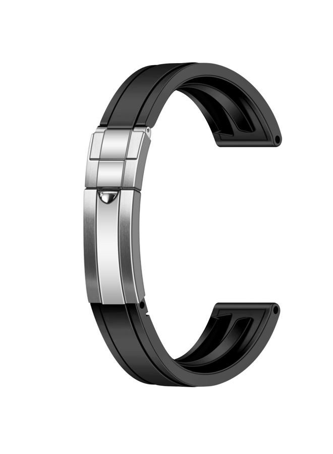 Juntan 20 mm 22 mm Rubber Watch Strap for Men Women Smartwatch Watch Straps Fluororubber Silicone Rubber Bracelet with Classic Diving Style Folding Clasp, 22mm, Rubber, No Gemstone - Image 3