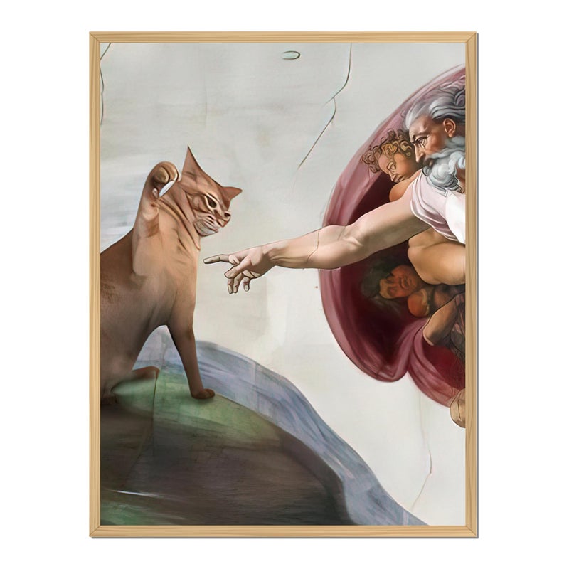 TracyArt Funny Cat Decor, Don't Touch Meow - Funny Poster, Cat Wall Decor, Unframed 13" x 17" - Image 1
