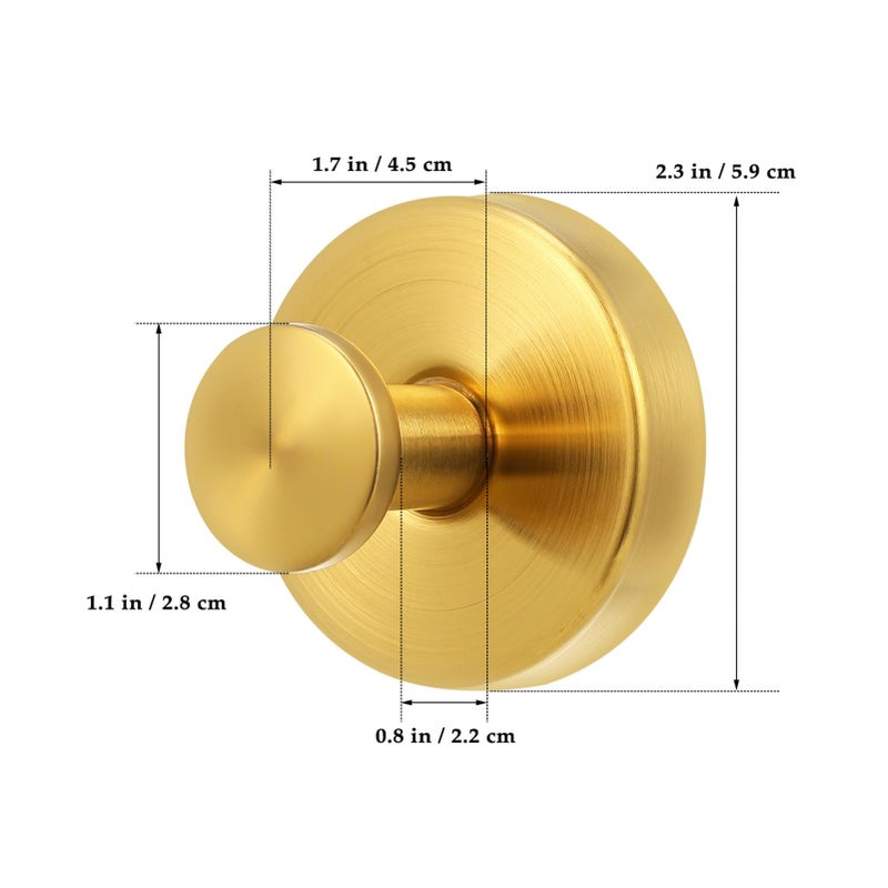 2Pcs Stainless Steel Cup Hooks Removable Towel Holder No Drilling Required Strong Adhesion - Image 3