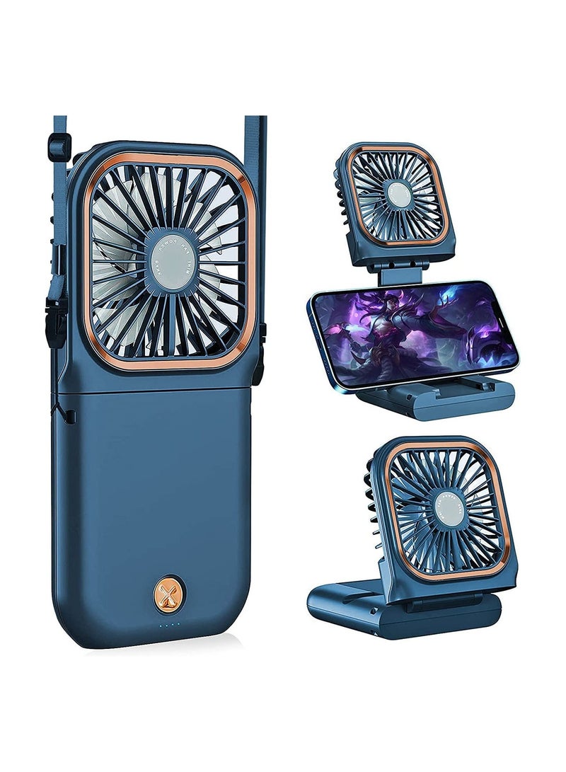 GGEROU Portable Small Fan Personal Neck Fan for Women Mini Desk Fan USB Rechargeable Battery - Image 1