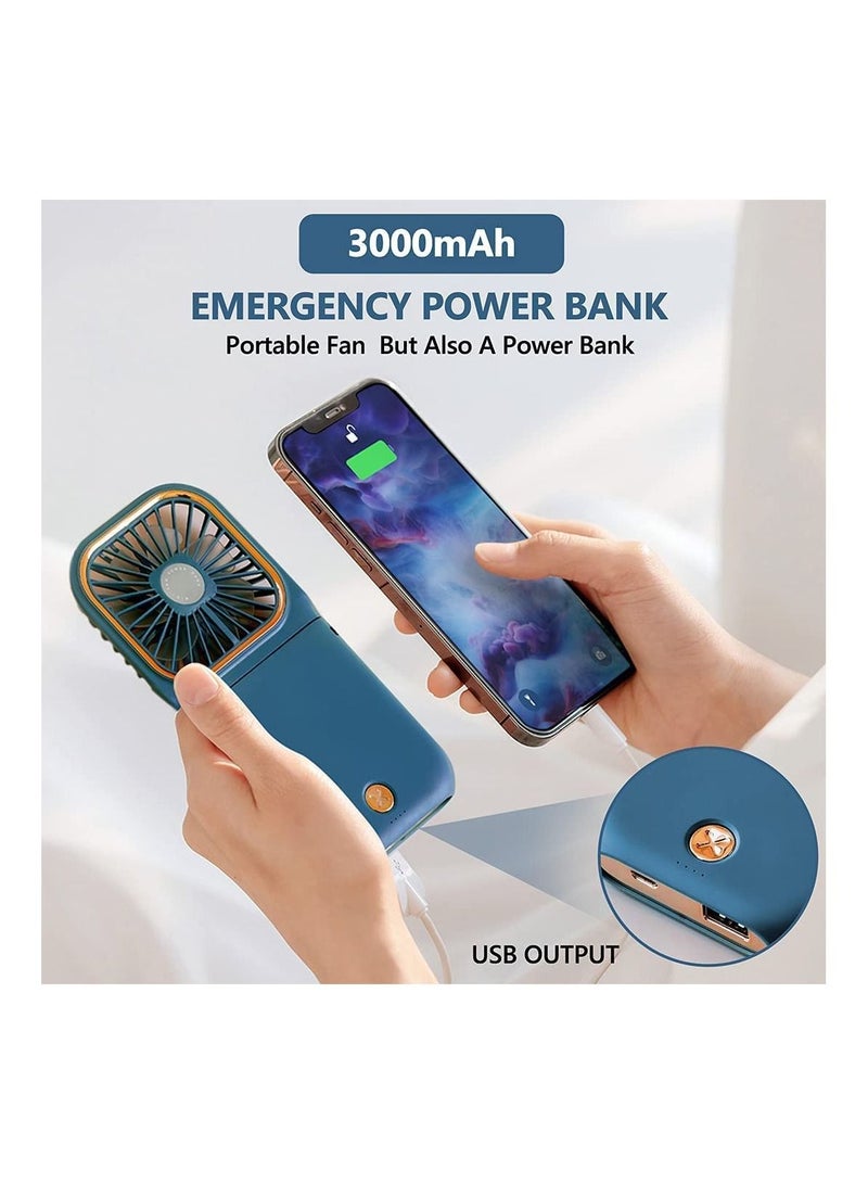 GGEROU Portable Small Fan Personal Neck Fan for Women Mini Desk Fan USB Rechargeable Battery - Image 3