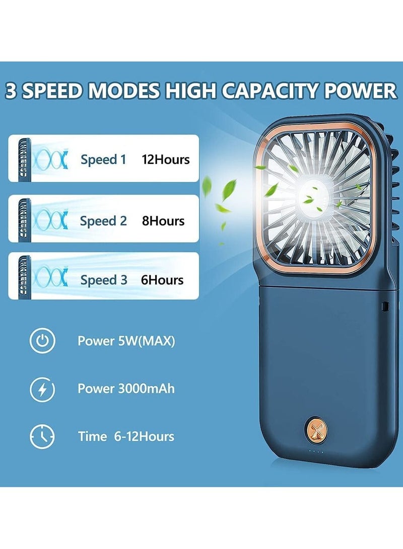 GGEROU Portable Small Fan Personal Neck Fan for Women Mini Desk Fan USB Rechargeable Battery - Image 5
