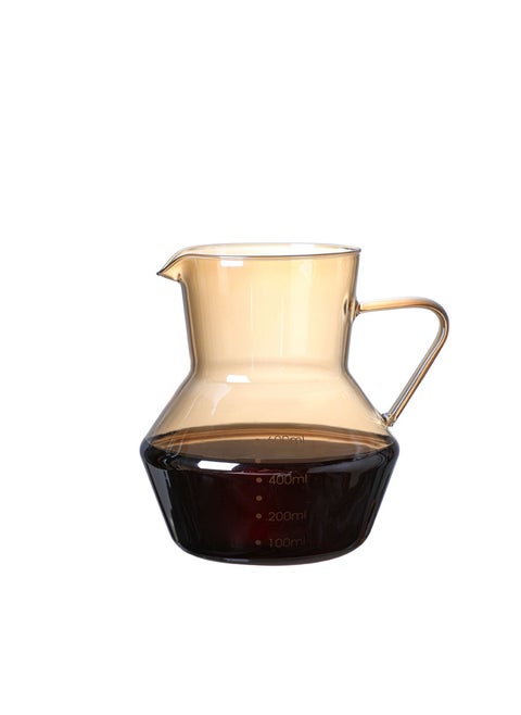 Pour Over Coffee Maker Set  With Double-layer Stainless Steel Filter, Glass Carafe Borosilicate, Pour Over Coffee Dripper Brewer (400ml)