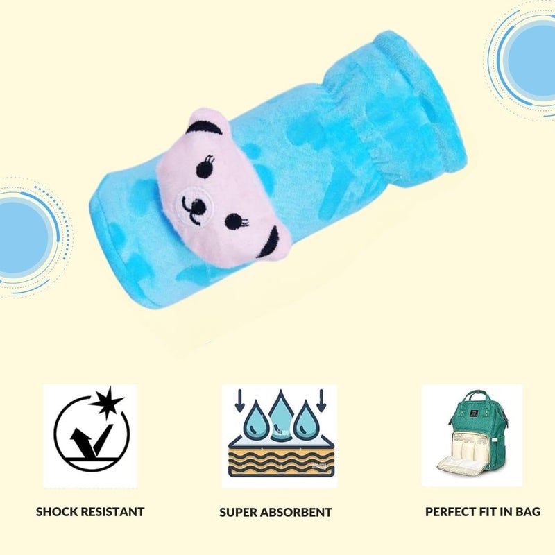 KIDS BASIC Soft & Durable Baby Feeding Bottle Cover with Easy to Hold Strap, Insulated Baby Milk Bottle Sleeve, Ideal for Travel & Daily Use, Sky Blue & Orange, Pack of 2 - Image 5