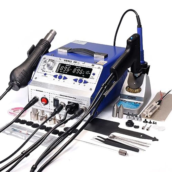 Yihua 948-Ii 4 In 1 Hot Air Rework Soldering Iron And Desoldering Suction Tin Gun Station With Suction Pick Up Pen F /C - Image 1