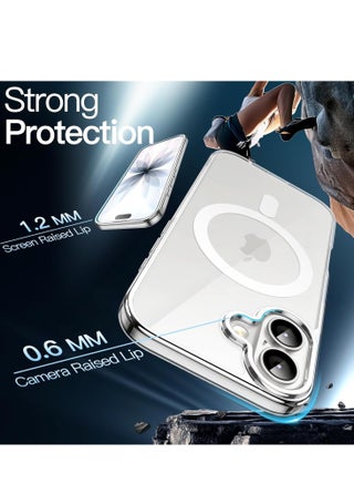 Magnetic Case for iPhone 17 6.3-Inch Compatible with MagSafe, Shockproof Phone Bumper Cover, Anti-Scratch Clear Back (Clear) - view 4
