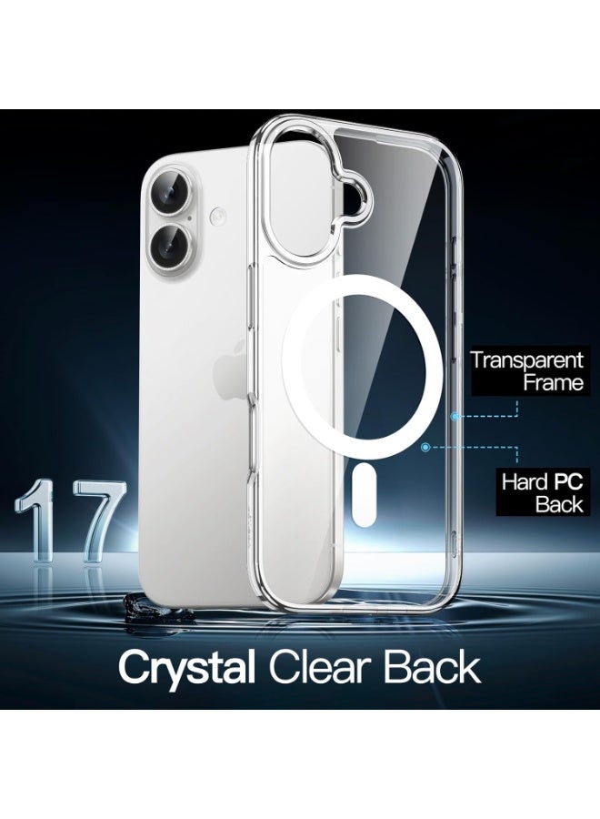 Salab Magnetic Case for iPhone 17 6.3-Inch Compatible with MagSafe, Shockproof Phone Bumper Cover, Anti-Scratch Clear Back (Clear) - Image 3