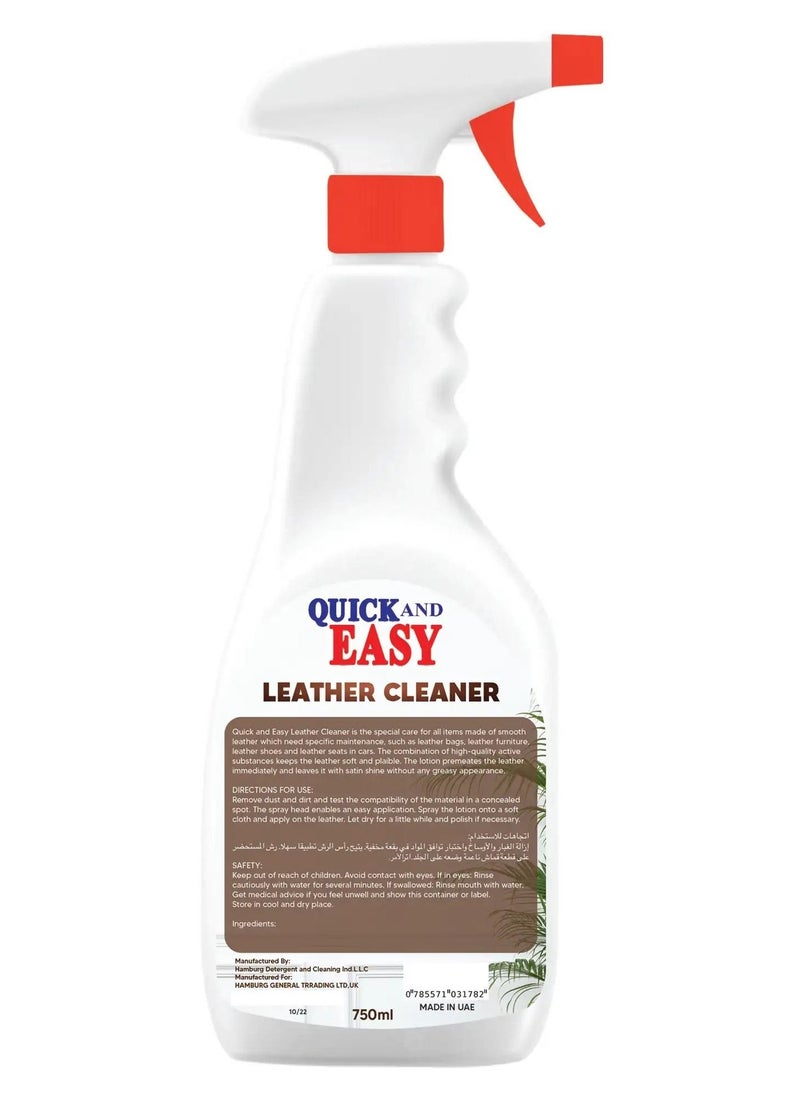 QUICK AND EASY - Leather Cleaner Spray 750 ML - Image 1