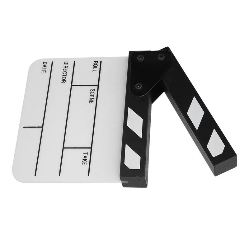 Mini Acrylic Clapboard Film Cut Prop Black and White Whiteboard with Magnet Inside for Home Decoration - Image 4