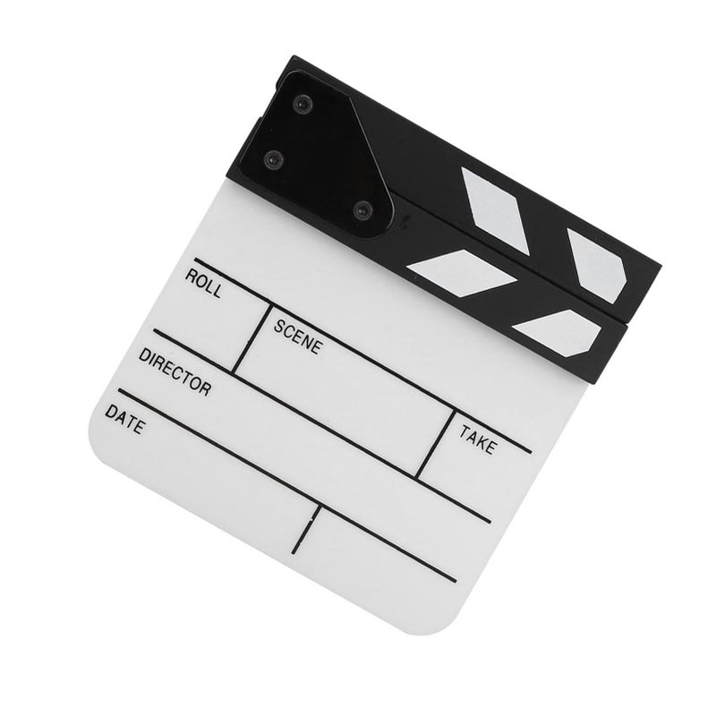 Mini Acrylic Clapboard Film Cut Prop Black and White Whiteboard with Magnet Inside for Home Decoration - Image 5