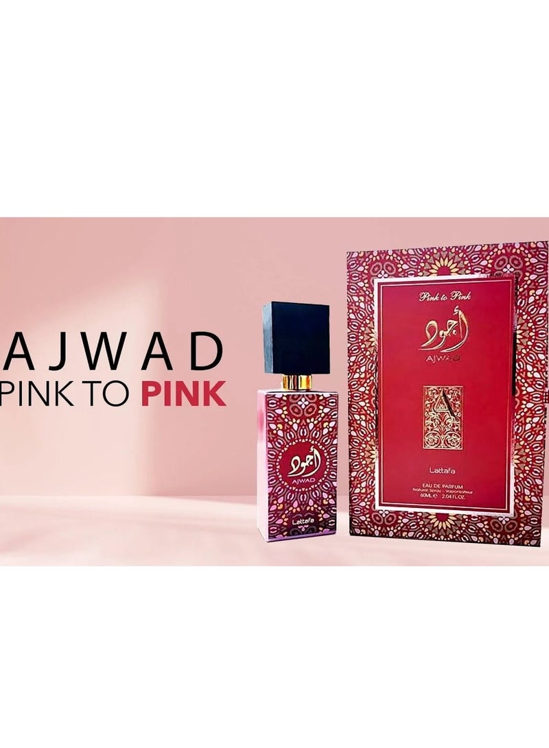 Lattafa Ajwad Pink To Pink Eau De Parfum 60 ml For Men - Image 1