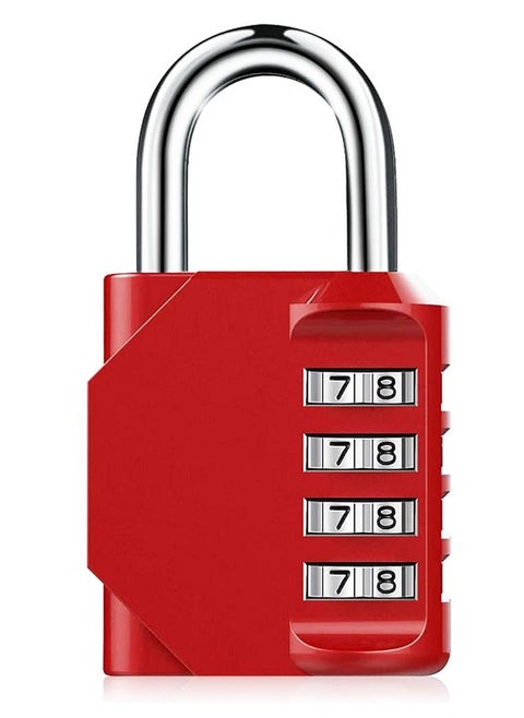 4-Digit Combination Password Padlock Red