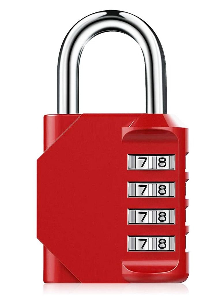 4-Digit Combination Password Padlock Red