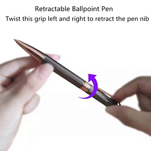 Penneed Ballpoint Pen with Gift Box, Retractable Pen for Men Women Executive Business Office School Supplies, Refillable 1.0mm Black Ink B5 (Gray) - Image 3