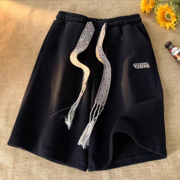 Mens American Basketball Shorts Summer Trendy Loose Fit Green  - Image 2
