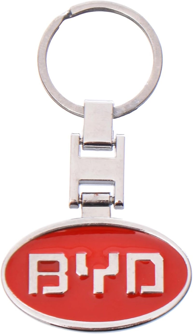 سلسلة مفاتيح معدنية تحمل شعار BYD