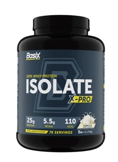 Basix Basix -100% Whey Protein Isolate X Pro,Vanilla,5lb 