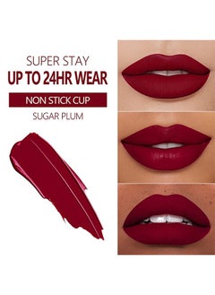 DNM Silky Chocolate Matte Lip Gloss Liquid Lipstick Set Lip Stain Waterproof Dark Red Stay on Matte Matt Lipstick for Women Matt Liquid Lippies matte durasion (10#)  - Image 3