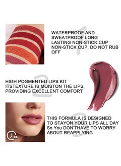 DNM Silky Chocolate Matte Lip Gloss Liquid Lipstick Set Lip Stain Waterproof Dark Red Stay on Matte Matt Lipstick for Women Matt Liquid Lippies matte durasion (10#)  - Image 4