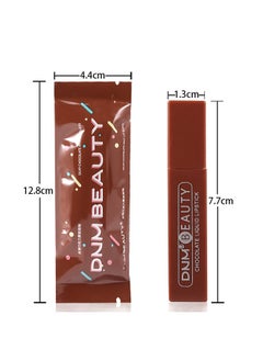 DNM Silky Chocolate Matte Lip Gloss Liquid Lipstick Set Lip Stain Waterproof Dark Red Stay on Matte Matt Lipstick for Women Matt Liquid Lippies matte durasion (10#)  - Image 5