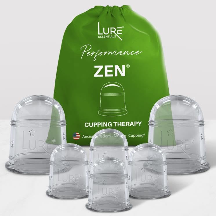 Lure Essentials Silicone Cupping Therapy Set 6 Professional Massage Cupping Cups for Cupping Therapy Cup Kit for Massage, Myofascial Release, Cellulite Reduction - Image 1