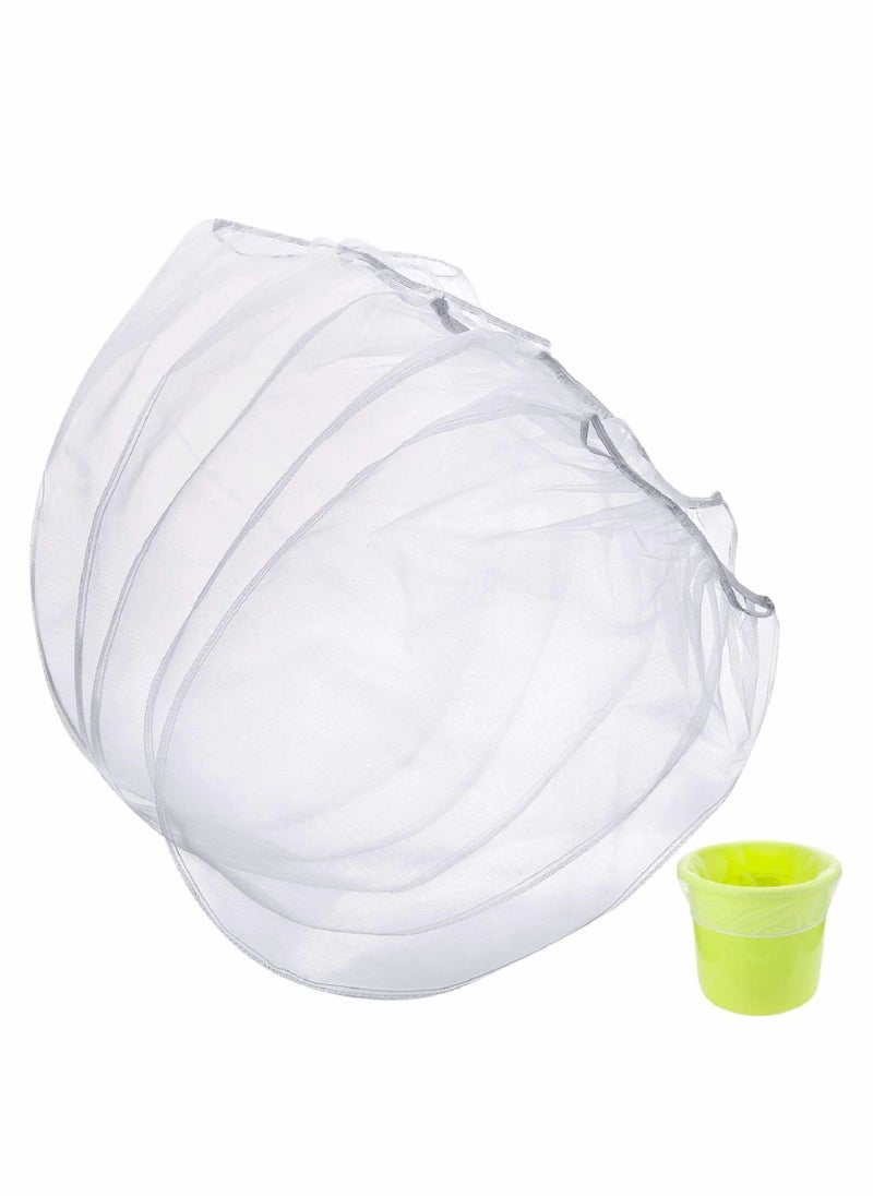 Y&D Paint Strainer Bags, White Fine Mesh Disposable Bag Filters with Elastic Top Opening Hydroponic Filter for Gardening (10 Pieces, 5 Gallon)  - Image 1