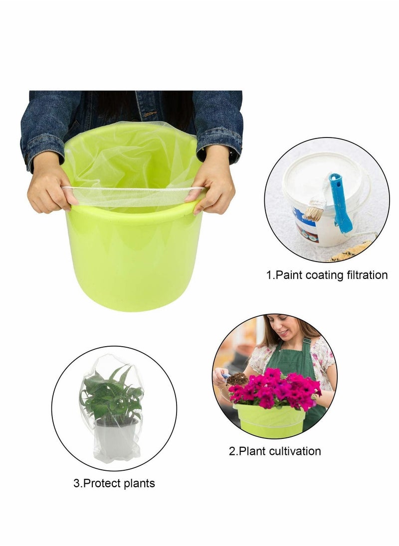 Y&D Paint Strainer Bags, White Fine Mesh Disposable Bag Filters with Elastic Top Opening Hydroponic Filter for Gardening (10 Pieces, 5 Gallon)  - Image 4