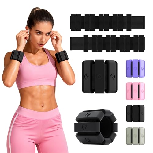 Sonkoloro Adjustable Wrist Weights for Women Men, Leg Weights for Women 0.75lb-1lb-1.3lb Each for Walking, Yoga, Dance, Barre, Gym (Black, 2.2 lb (2pcs)) - Image 3