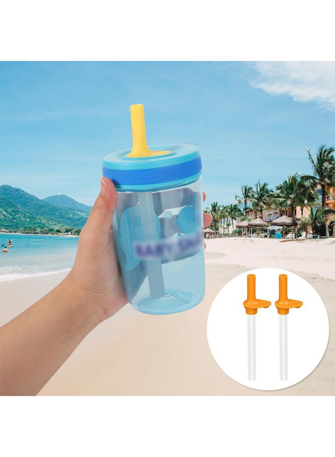Cross Border Zak Cup Straw Replacement Piece 15 Oz Water Bottle Replacement Straw Silicone Bite Straw Replacement Tube-Color:5 Straws + 1 Straw Brush (one Each Of Five Colors)  - Image 2