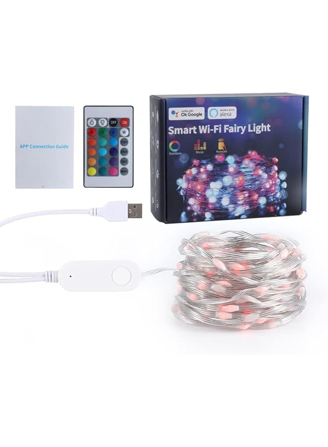 The Bros Smart WiFi LED Fairy String Lights Dream color RGBIC USB Strip Lights Music Sync Timing Schedule Waterproof Lighting Strips Works with Alexa Google Home 10M  - Image 3