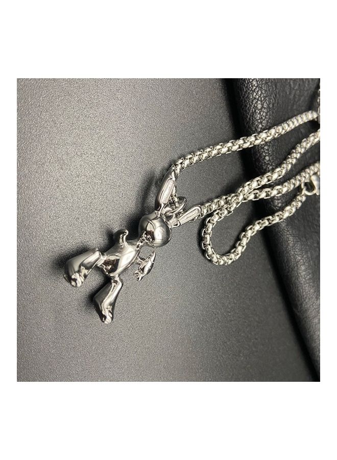 بيرفيي Rhodium Plated Ziron Studded Pendant Necklace - Image 2