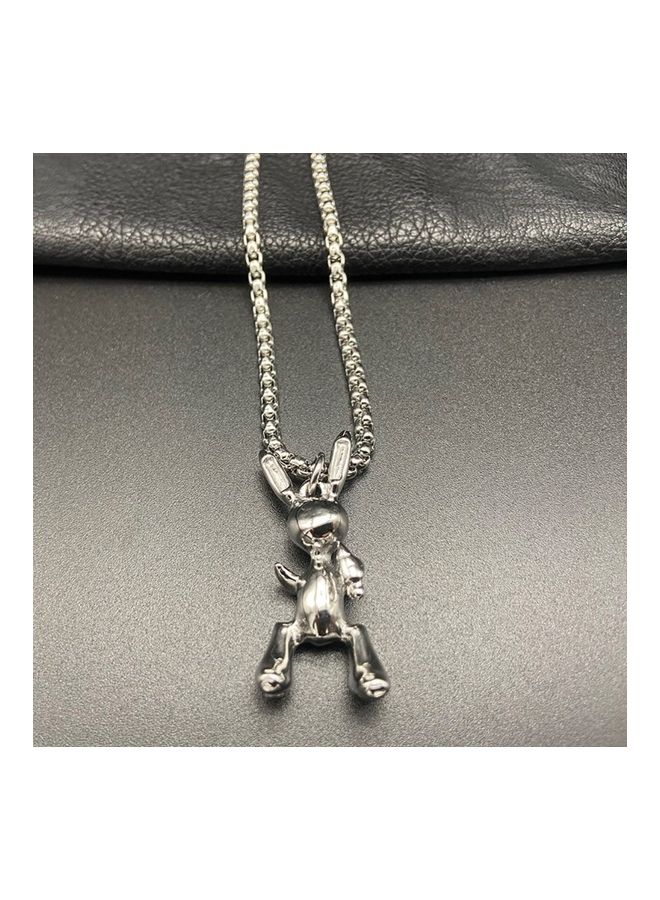 بيرفيي Rhodium Plated Ziron Studded Pendant Necklace - Image 3