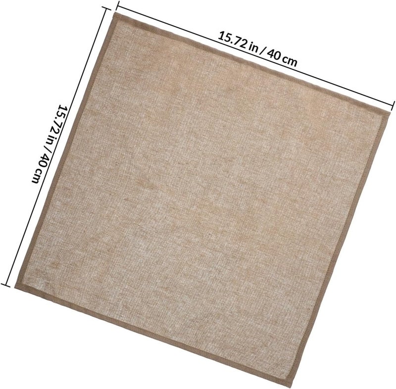 Heat-Resistant Dining Table Mats 2pcs Set, Khaki Cotton Linen Dinner Napkin Placemats, Washable Kitchen Tableware Mats for Home and Party Use - Image 2