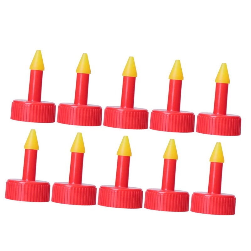 Red Plastic Watering Nozzles For Plants And Flowers 10 Pack Even Water Distribution - Image 2