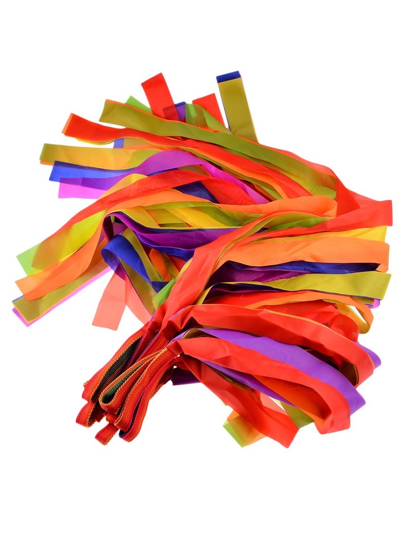 12 Pcs Rainbow Rhythm Ribbon Dance Wand Gymnastics Toys for Kids  - Image 5