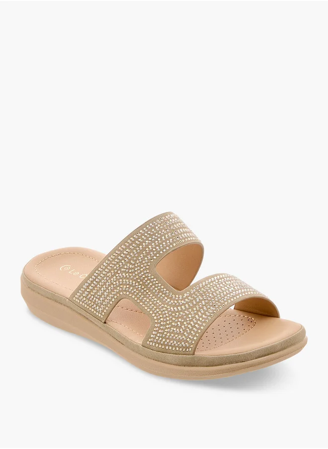 Le Confort Embellished Slip-On Sandals