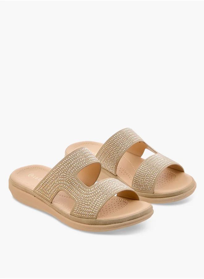Le Confort Embellished Slip-On Sandals