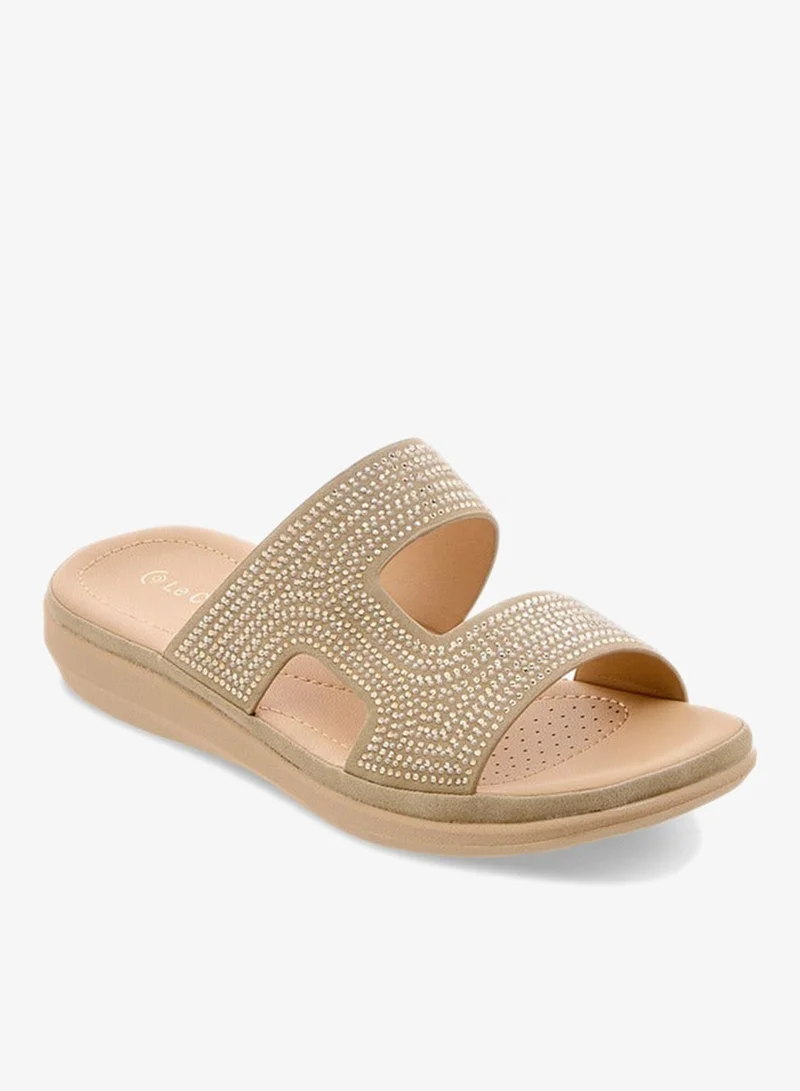 Le Confort Embellished Slip-On Sandals